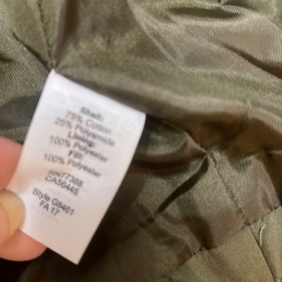 Madewell military quilted olive green jacket small never worn snap front $50 - Picture 6 of 6